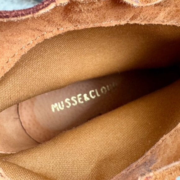 Brown and Tan Suede Patchwork Leather Booties - Picture 10 of 11